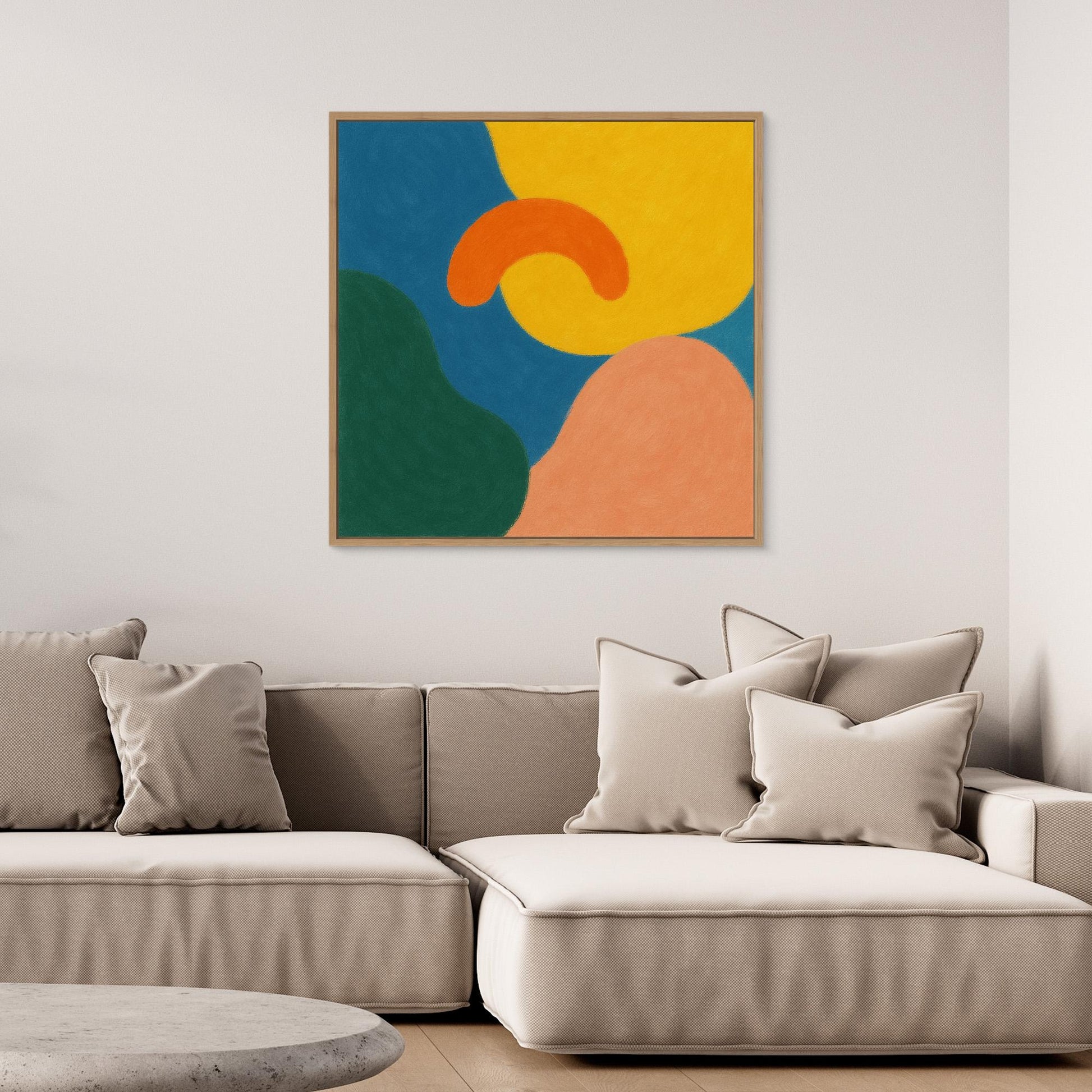 Playful Shapes – Colorful Geometric Abstract Canvas Print